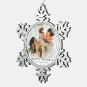 Modern Family Photo Christmas スノーフレークピューターオーナメント (右)