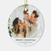 Modern Family Photo Christmas セラミックオーナメント (左)