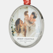 Modern Family Photo Christmas メタルオーナメント (左)