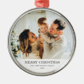 Modern Family Photo Christmas メタルオーナメント (正面)