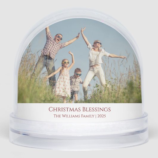 Modern Family Photo Christmas Blessings Christian (正面)