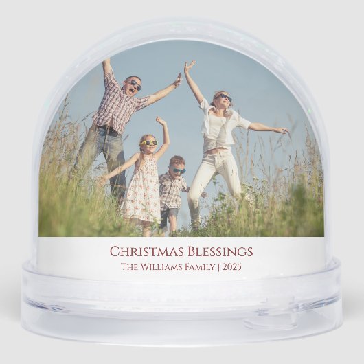 Modern Family Photo Christmas Blessings Christian (裏面)