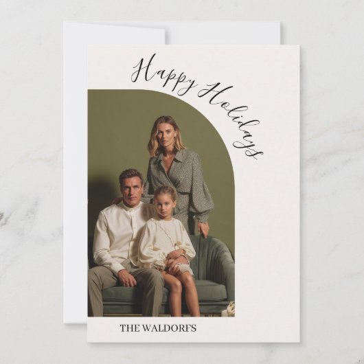 Modern Family Photo Christmas Card  シーズンカード (正面)