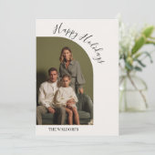 Modern Family Photo Christmas Card  シーズンカード (スタンド正面)