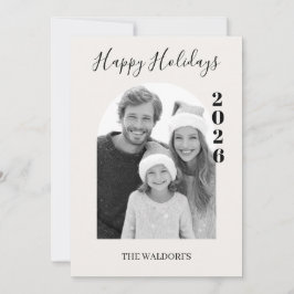 Modern Family Photo Christmas Card | Happy Holiday シーズンカード