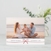 Modern Family Photo Coastal Beach Christmas シーズンカード (スタンド正面)