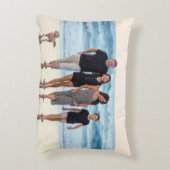 Modern Family Photo Collage アクセントクッション (裏面(縦))