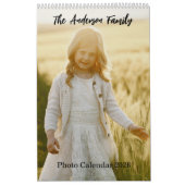 Modern Family Photo Collage Calendar カレンダー (カバー)