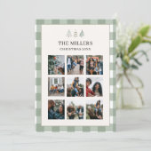 Modern Family Photo Collage Christmas Card 招待状 (スタンド正面)