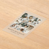 Modern Family Photo Collage Christmas Holiday Card アクリル招待状 (レイダウン)