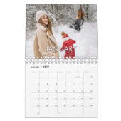 Modern Family Photo Holiday Gift カレンダー (1月 2027)