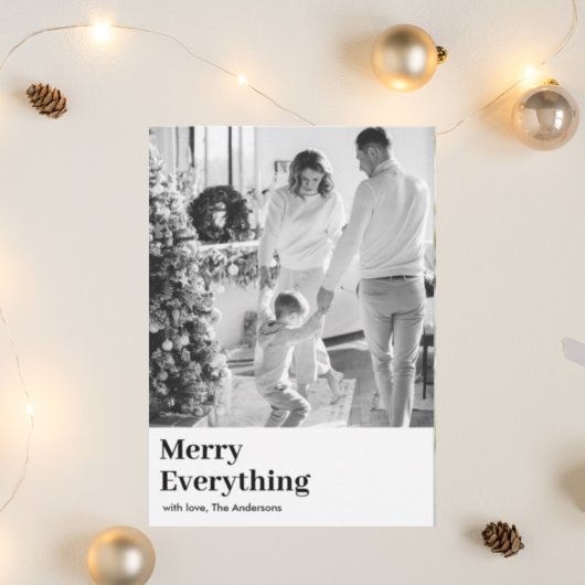 Modern Family Photo | Merry Everything | Holiday