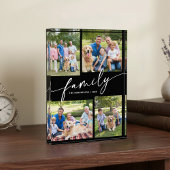 Modern Family Photos Collage Script Keepsake フォトブロック