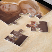 Modern Family Script 20 Photo Collage Chic Black ジグソーパズル (側面)