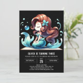 Modern Fantasy Mermaid Birthday 招待状 (スタンド正面)
