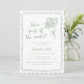 Modern Farmers Fresh off the Market Bridal Shower 招待状 (スタンド正面)