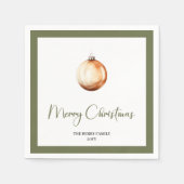 Modern Farmhouse Christmas Ball Custom Napkins スタンダードカクテルナプキン (正面)