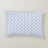 Modern Farmhouse Floral Pattern Cornflower Blue アクセントクッション (裏面)