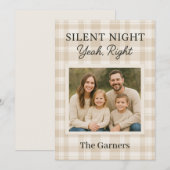 Modern Farmhouse Funny Family Christmas Photo Card シーズンカード (正面/裏面)