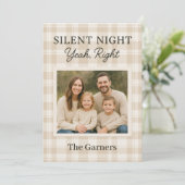 Modern Farmhouse Funny Family Christmas Photo Card シーズンカード (スタンド正面)