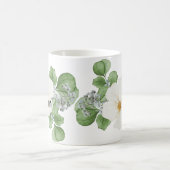 Modern farmhouse personalize custom Floral Mug コーヒーマグカップ (中央)