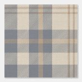 Modern Farmhouse Plaid in Cream and Slate Blue 壁紙 (正面)