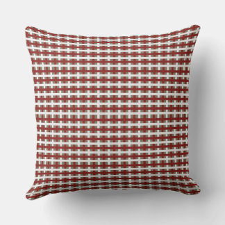 Modern Farmhouse Red White Sage Christmas Plaid クッション