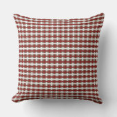 Modern Farmhouse Red White Sage Christmas Plaid クッション (正面)