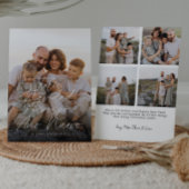 Modern Feliz Navidad Full Photo Script Christmas シーズンカード