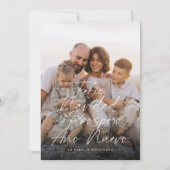 Modern Feliz Navidad Full Photo Script Christmas シーズンカード (正面)