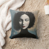 Modern Feminine Portrait Wall Decor クッション (ブランケット)