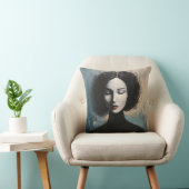 Modern Feminine Portrait Wall Decor クッション (椅子)