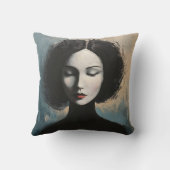 Modern Feminine Portrait Wall Decor クッション (裏面)