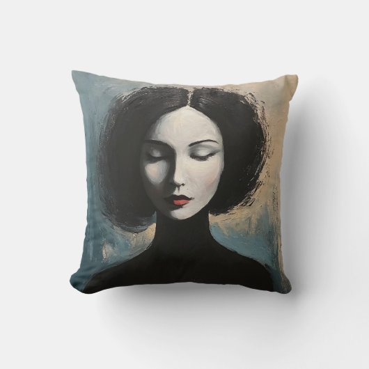 Modern Feminine Portrait Wall Decor クッション (正面)
