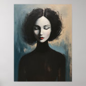 Modern Feminine Portrait Wall Decor ポスター (正面)