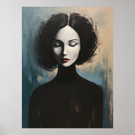 Modern Feminine Portrait Wall Decor ポスター (正面)