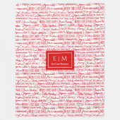 Modern festive Christmas lettering gift for her フリースブランケット (正面)