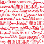 Modern festive Christmas lettering gift for her フリースブランケット