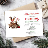 Modern Festive Cocktails Party stylish invitation 招待状
