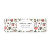 Modern Festive Holiday Simple Rustic Boho ラベル (正面)
