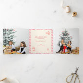 Modern Festive Photo Christmas 三つ折りクリスマスカード (内部)