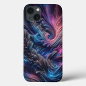 Modern Fiber Optic Flow Phone Case - Vibrant Blue  Case-Mate iPhoneケース (裏面)