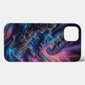 Modern Fiber Optic Flow Phone Case - Vibrant Blue  Case-Mate iPhoneケース (裏面 (横))