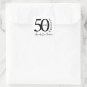 Modern Fifty and Fabulous 50th Birthday Party スクエアシール (バッグ)