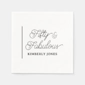 Modern Fifty and Fabulous 50th Birthday Party スタンダードカクテルナプキン (正面)