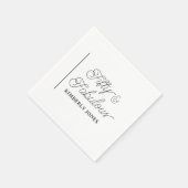 Modern Fifty and Fabulous 50th Birthday Party スタンダードカクテルナプキン (角)