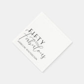 Modern Fifty and Fabulous 50th Birthday Party スタンダードカクテルナプキン (角)