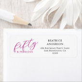 Modern Fifty and Fabulous 50th Birthday Party ラベル (インサイチュ)