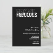 Modern Fifty and Fabulous 50th Birthday Party 招待状 (スタンド正面)