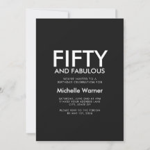 Modern Fifty and Fabulous Black 50th Birthday